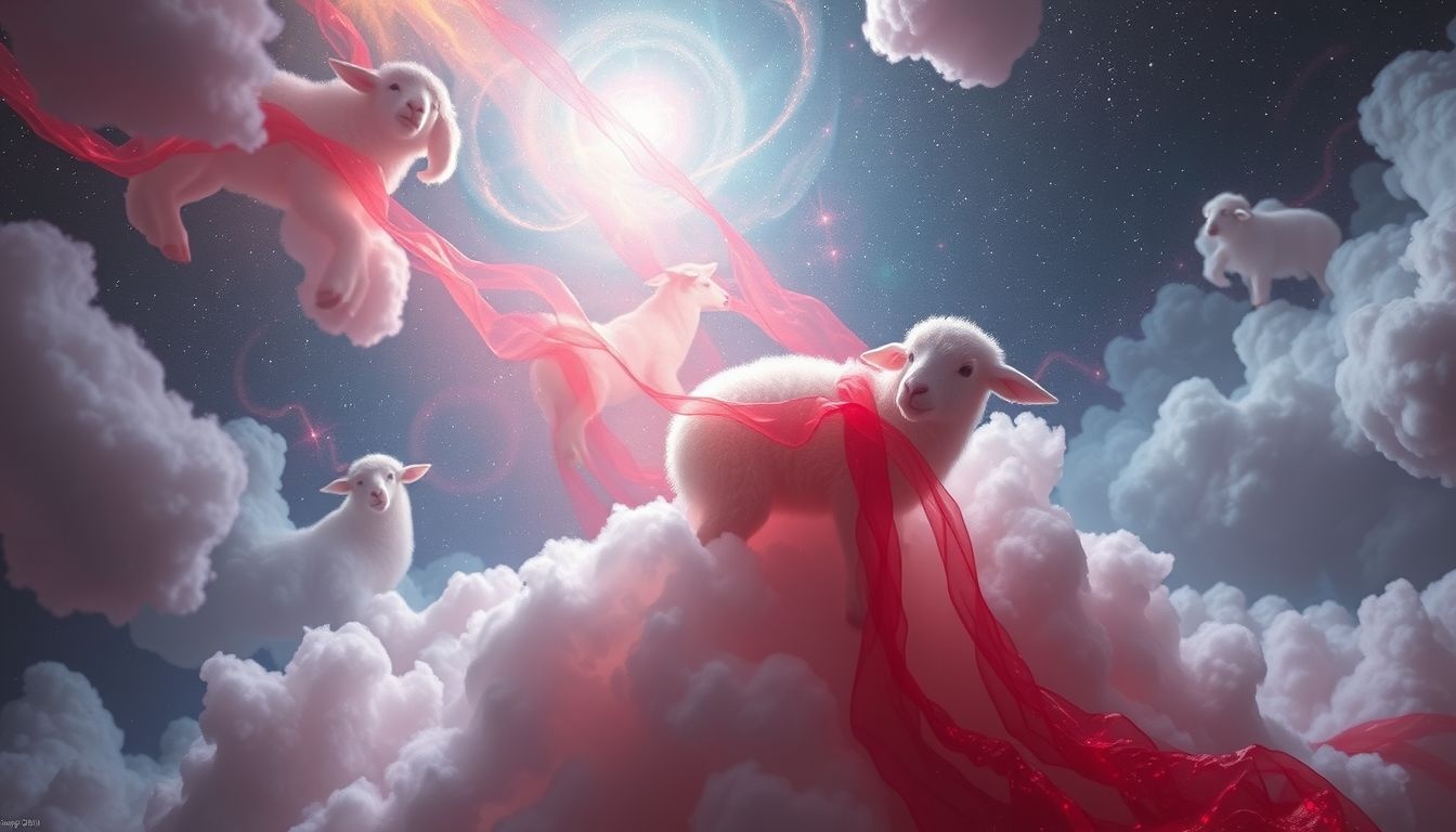 Het zien van offerlam bloed symboliseert zuivering en nieuw begin.