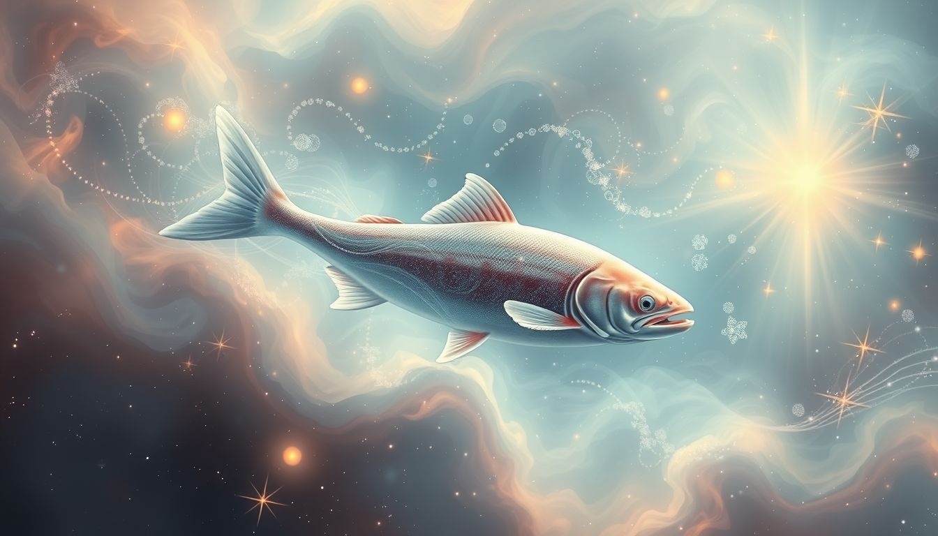Droom 22 symboliseert innerlijke kracht en levensverandering met zalm.
