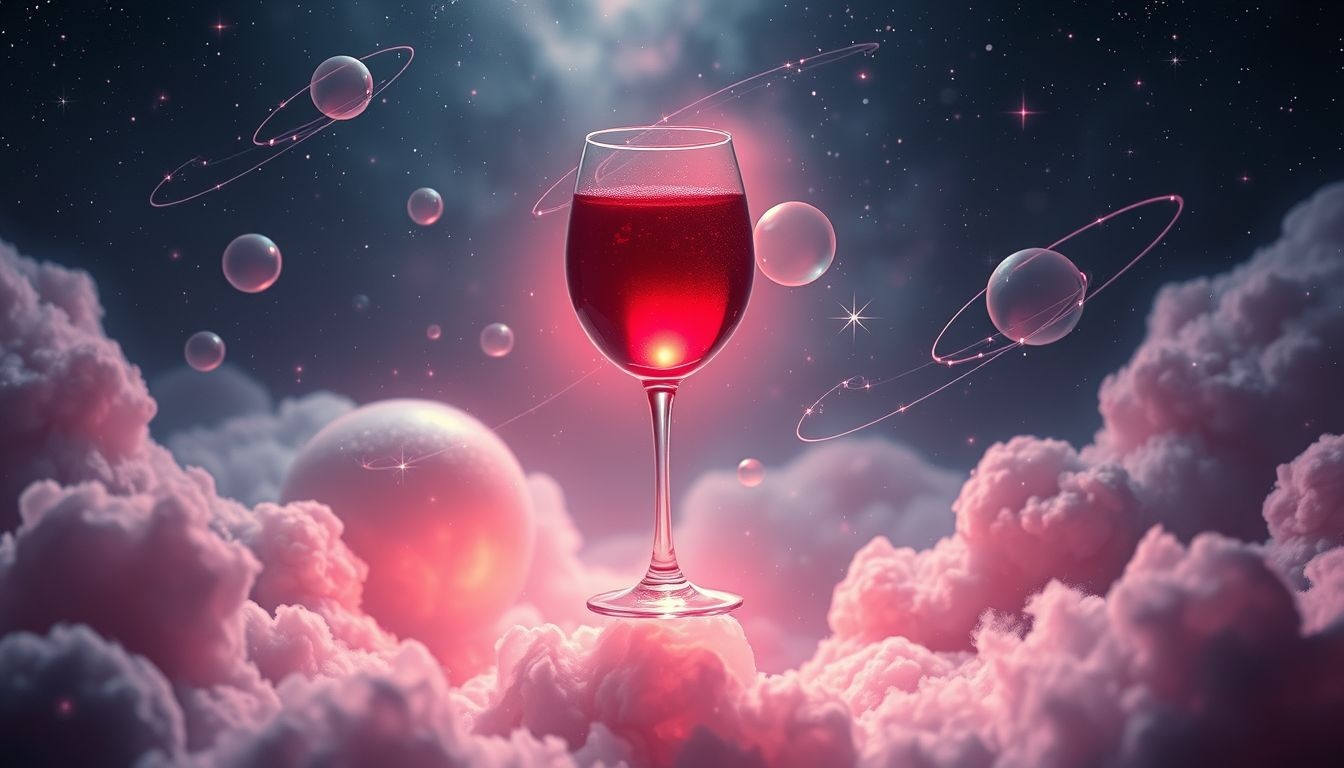 Een rood wijnglas symboliseert passie en innerlijke kracht in dromen.