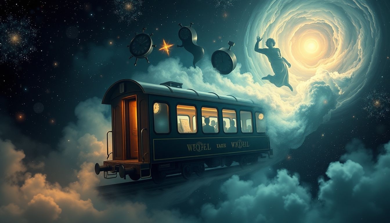 Een geheimzinnige treincoupé symboliseert verborgen verlangens en mysterie.