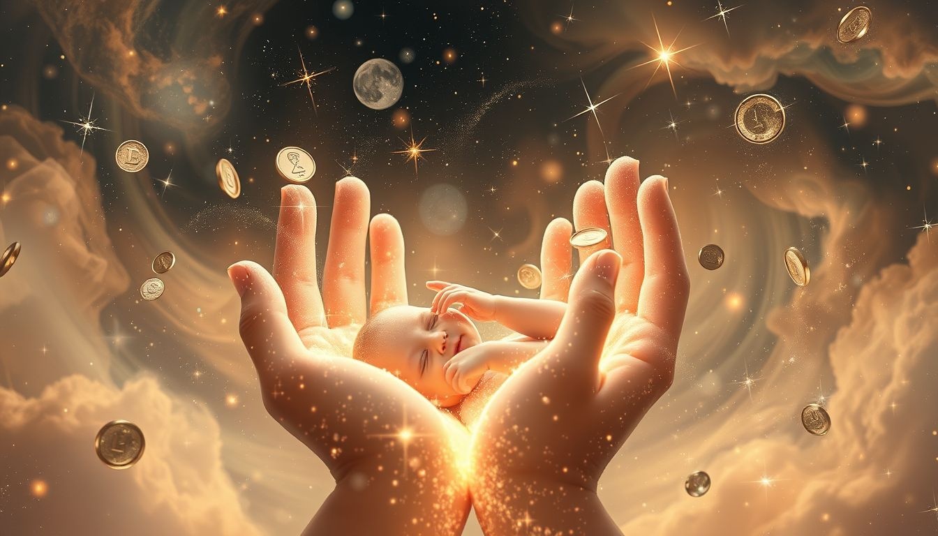 Dromen over financiële zorgen rondom baby weerspiegelt angst voor toekomst.