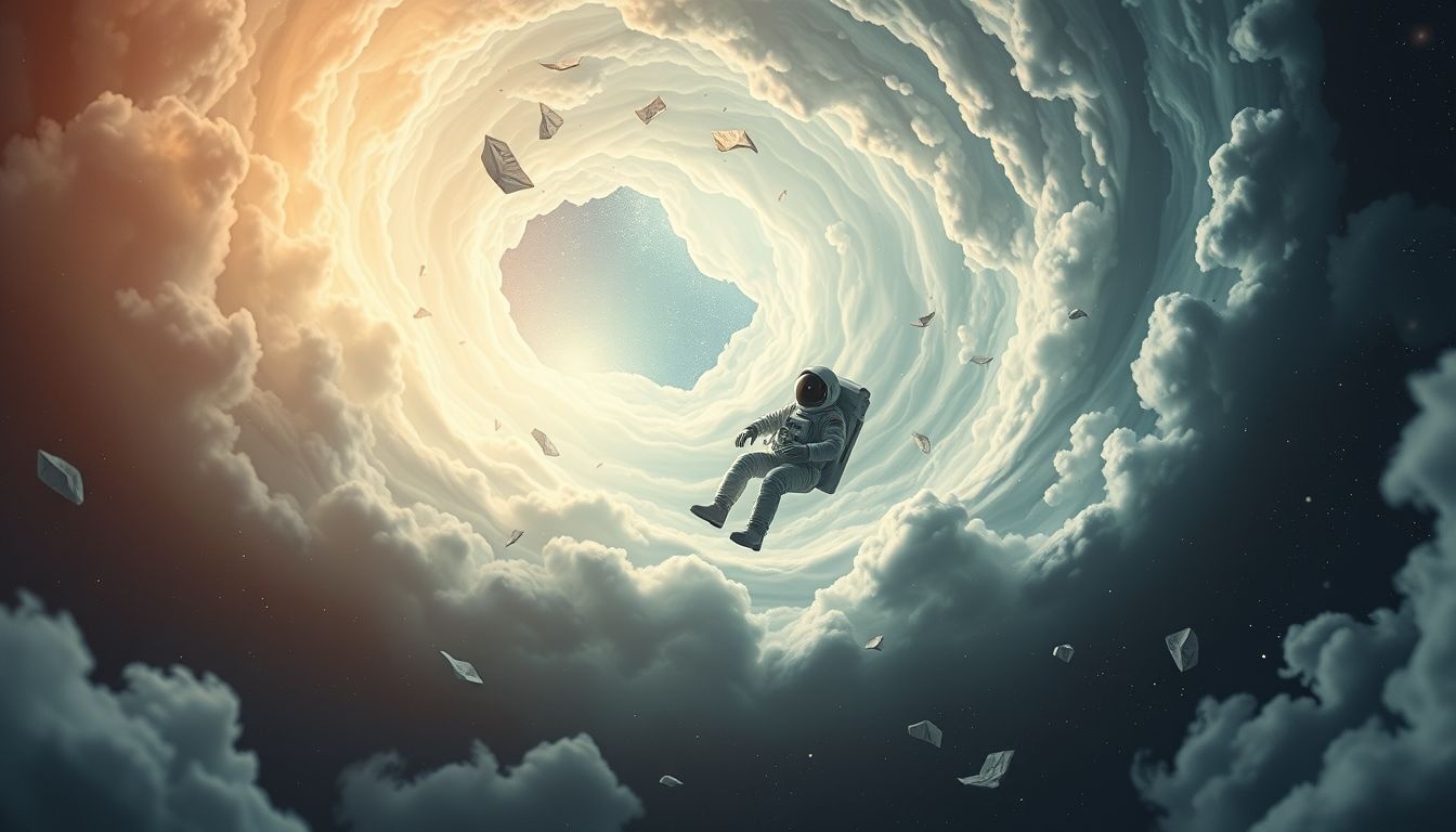 Een fout van een astronaut symboliseert angst voor mislukkingen.