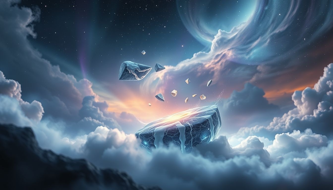 Smeltende wondsteen symboliseert heling van oude emotionele pijn.