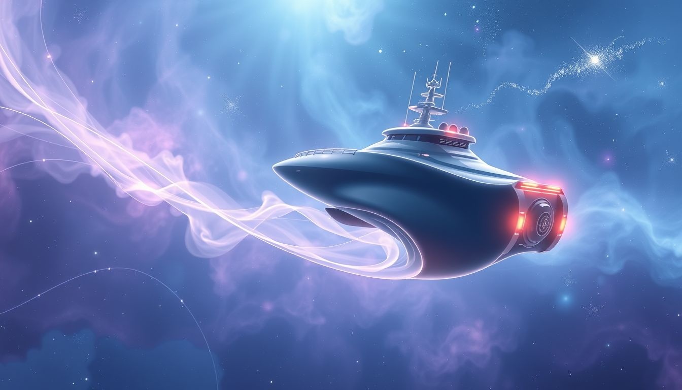 Een commandopost op een schip symboliseert controle over levensreis.