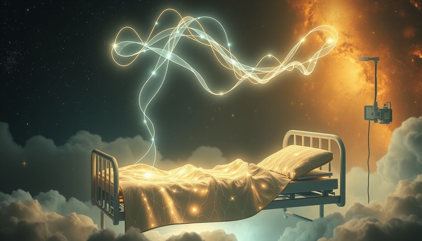 Een elektrische deken in ziekenhuis symboliseert troost en herstel.