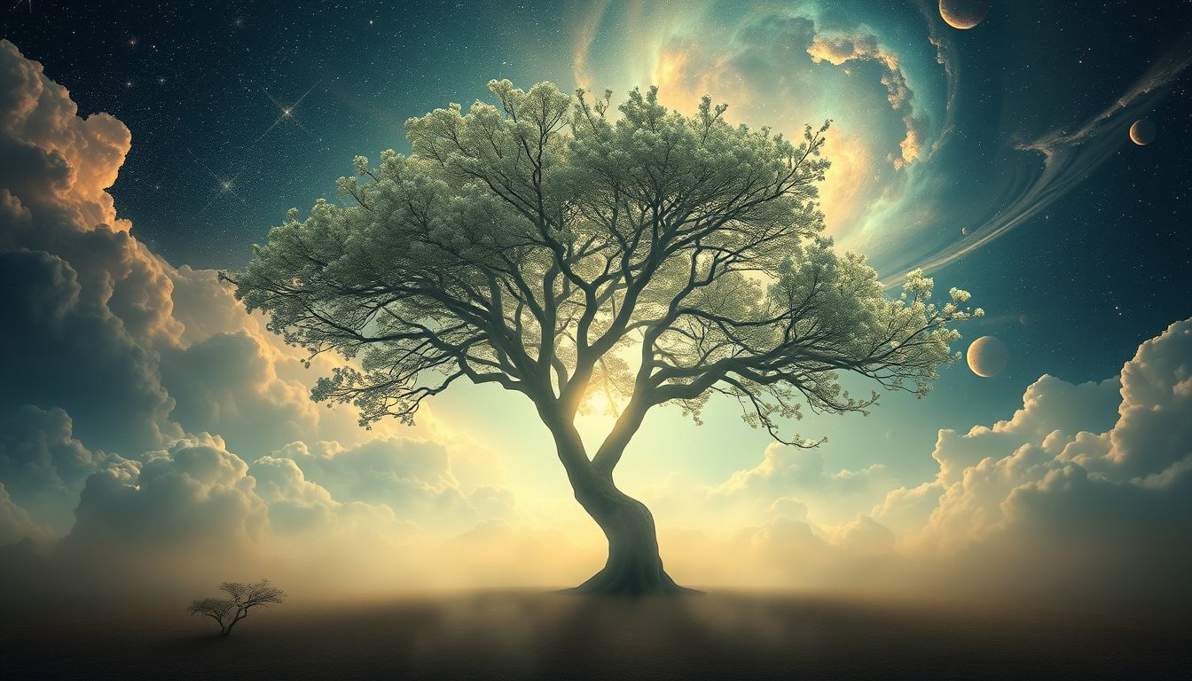 Een verdwijnende acacia symboliseert verloren hoop en veranderingen.