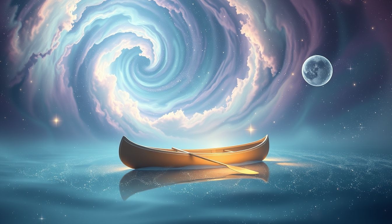 Een kano als schuilplaats symboliseert veilige, persoonlijke bescherming in dromen.