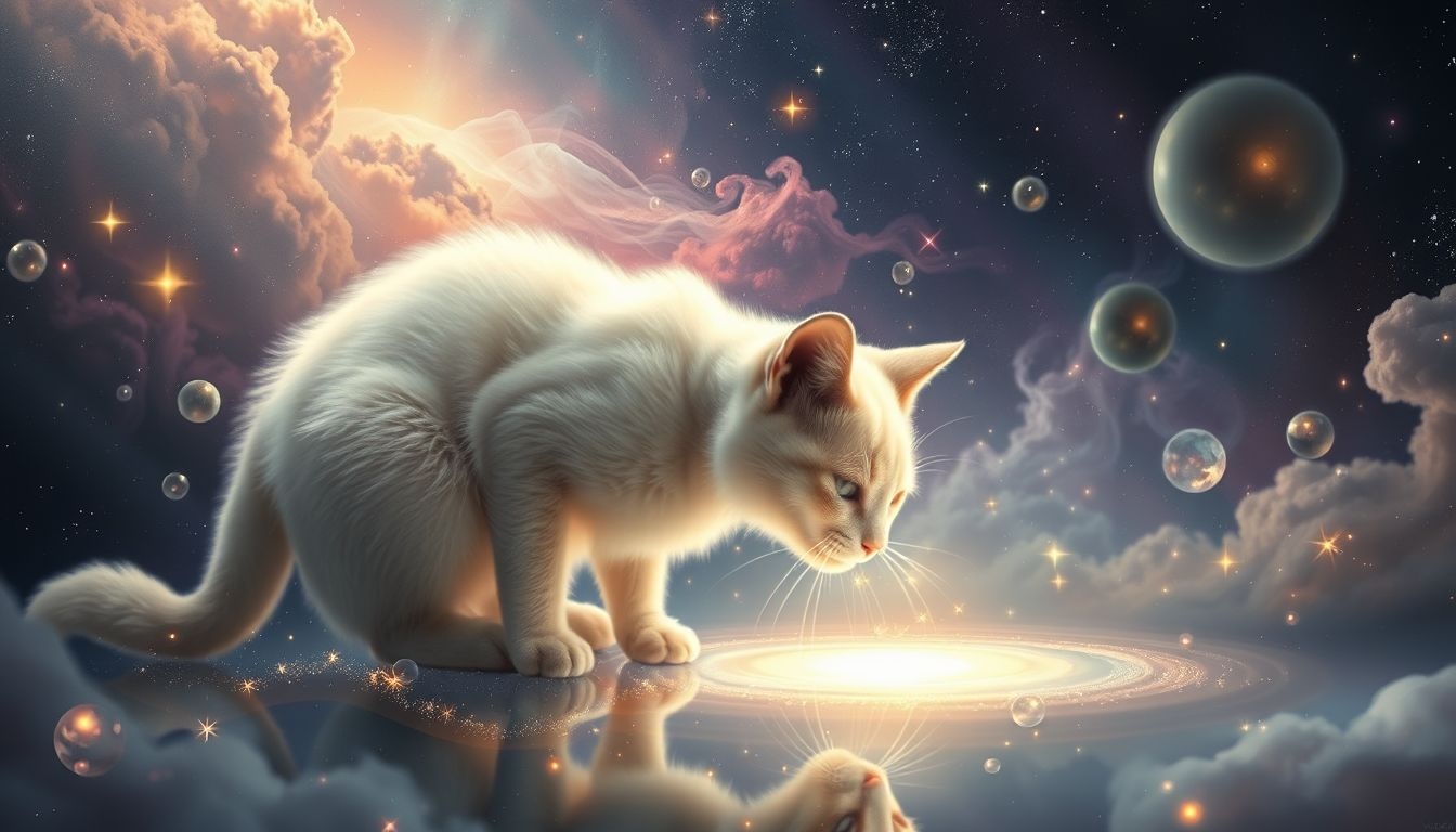 Een kat die drinkt symboliseert emotionele vernieuwing en innerlijke rust.