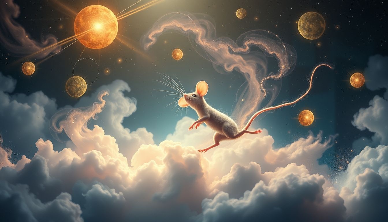 Een dansende muis symboliseert vreugde en creatieve vrijheid in dromen.