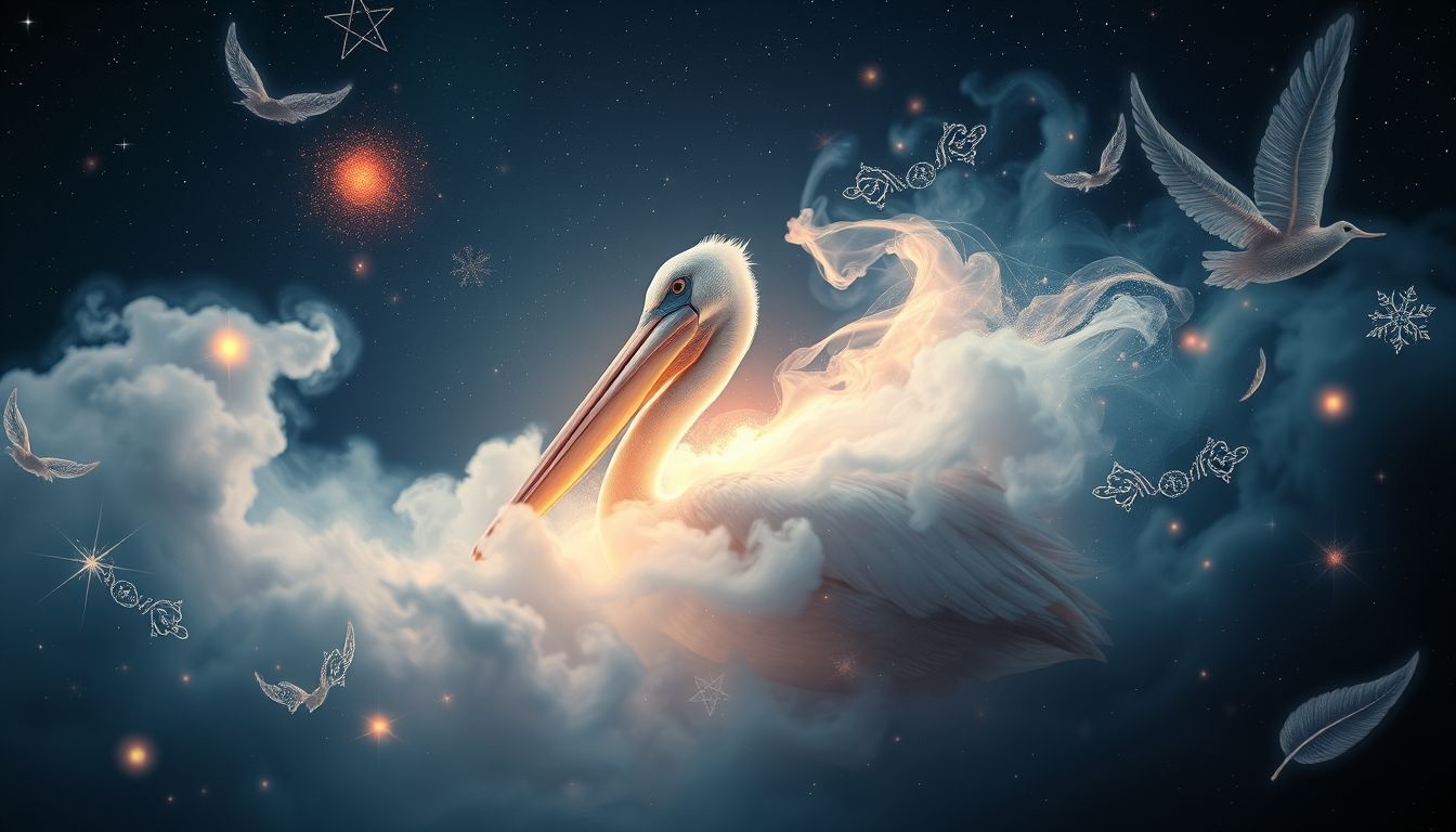 Een verdwijnende pelikaan symboliseert verloren intuïtie in dromen.