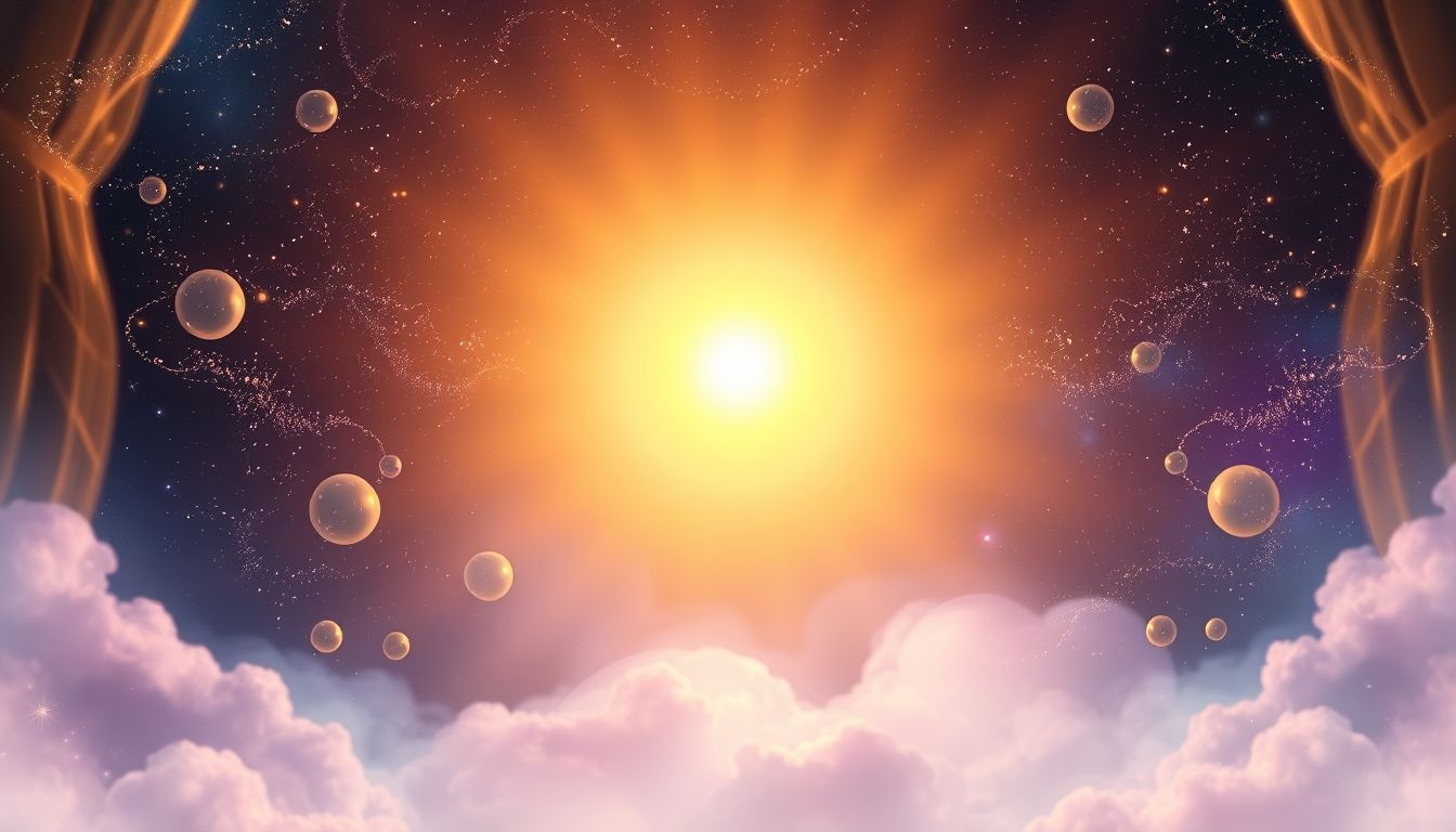 Dromen over een heldere zon symboliseert hoop en nieuw begin.