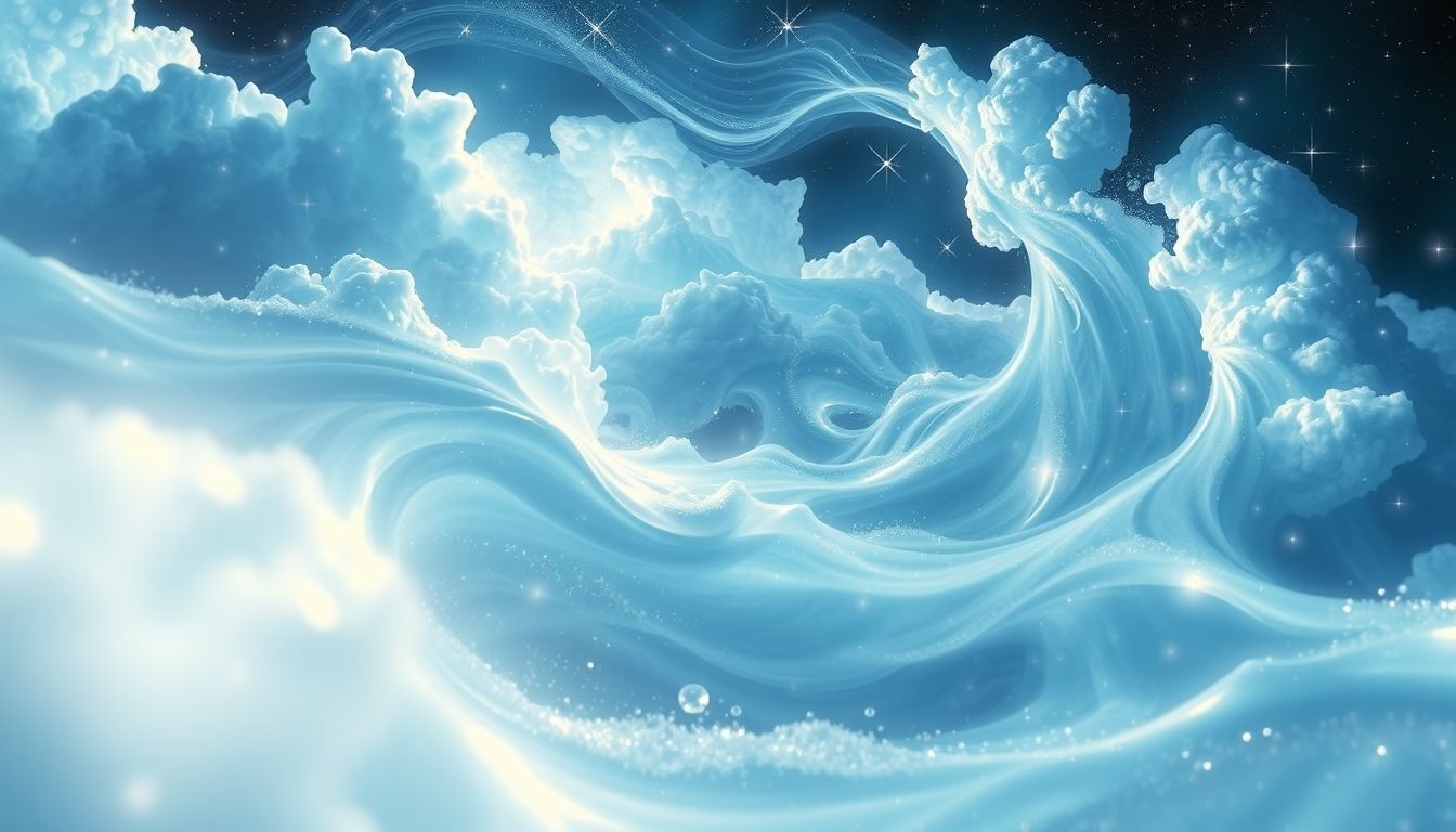 Droom over ijswater symboliseert verfrissing en emotionele zuivering.