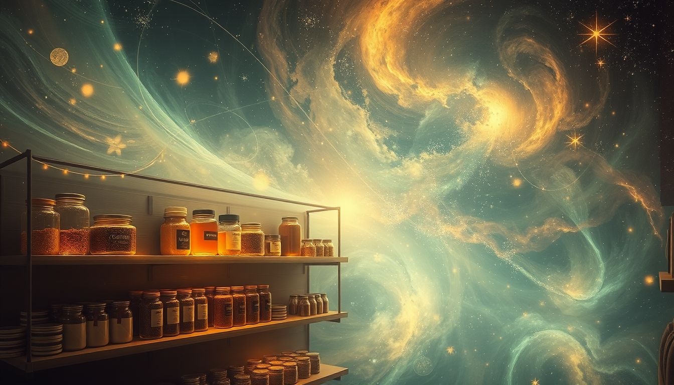 Een koloniale warenwinkel erven symboliseert onverwachte financiële kansen.