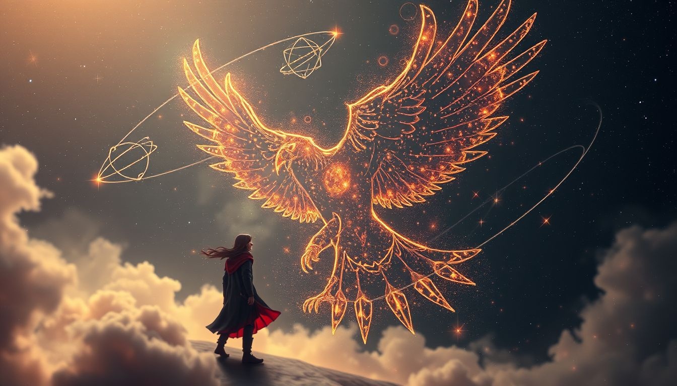 Een onbekende valk symboliseert onverwachte kansen en nieuwe vrijheid.