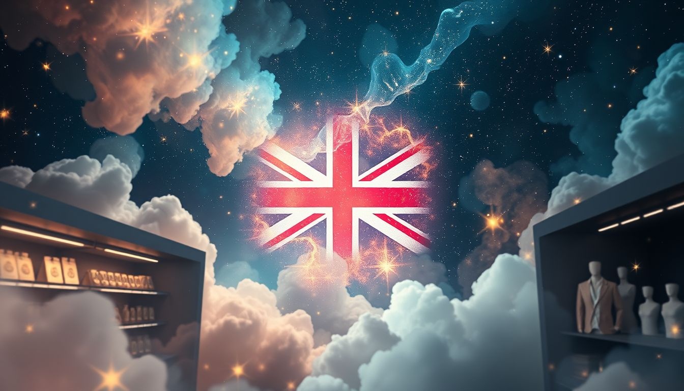 Dromen over Union Jack in winkel symboliseert culturele ontdekking en keuzes.