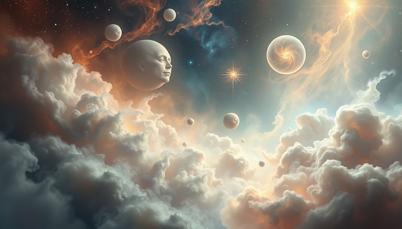 De omgeving in droom 32 reflecteert innerlijke emotionele conflicten en keuzes.