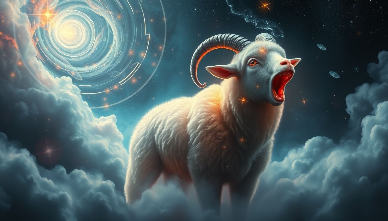 Een blèrend schaap symboliseert kwetsbaarheid tijdens bedreigende situaties.