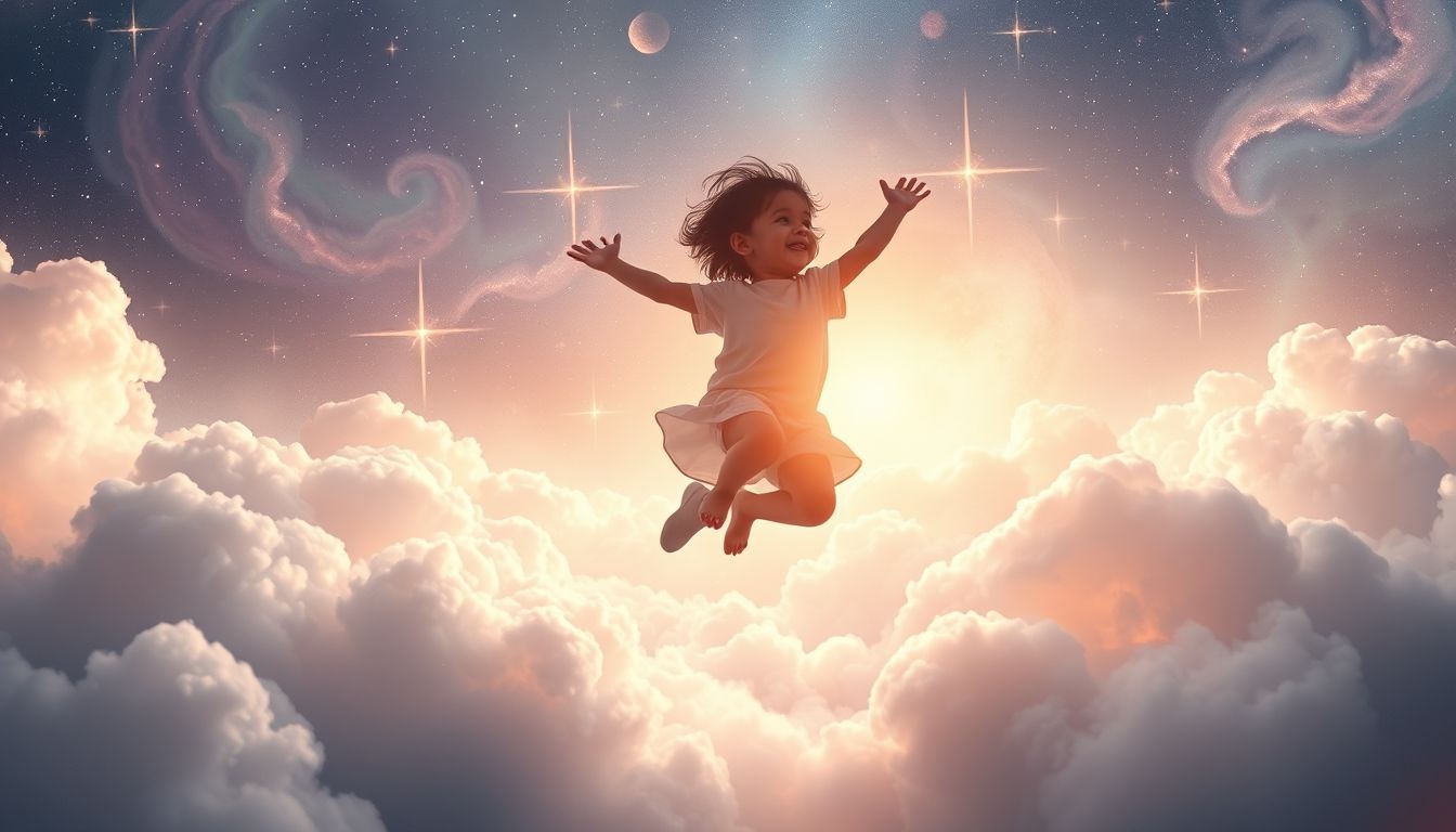 Een sprongetje van vreugde symboliseert kinderlijke onschuld en geluk.