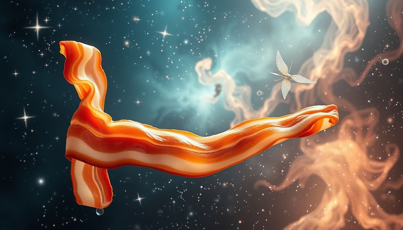 Droom over rauwe bacon symboliseert onrijpe verlangens of risico's.