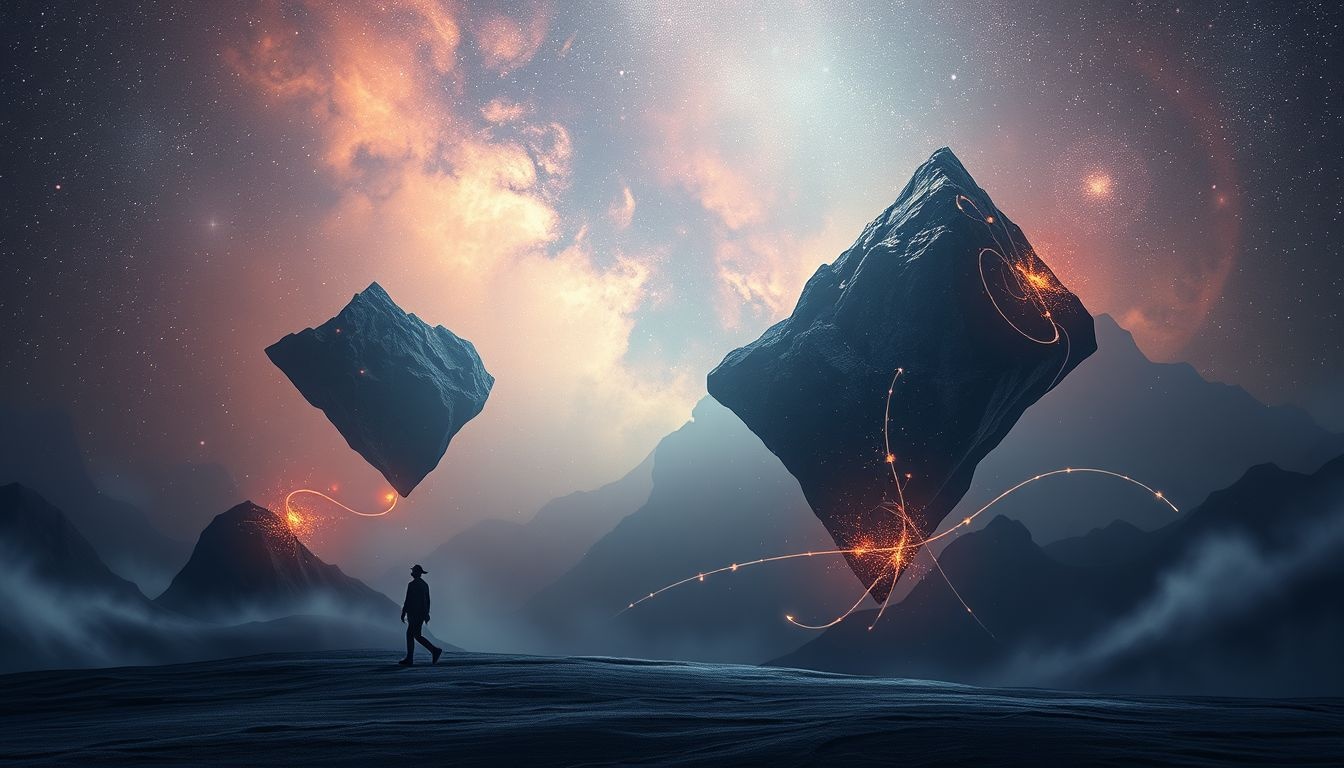 Verdwalen op een berg symboliseert onzekerheid en zoektocht naar richting.