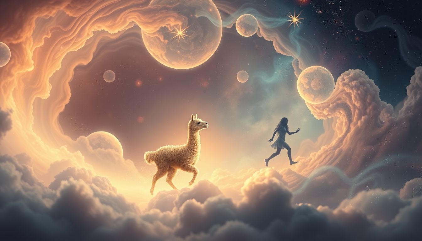 Achtervolgd worden door een alpaca symboliseert onbewuste stress.