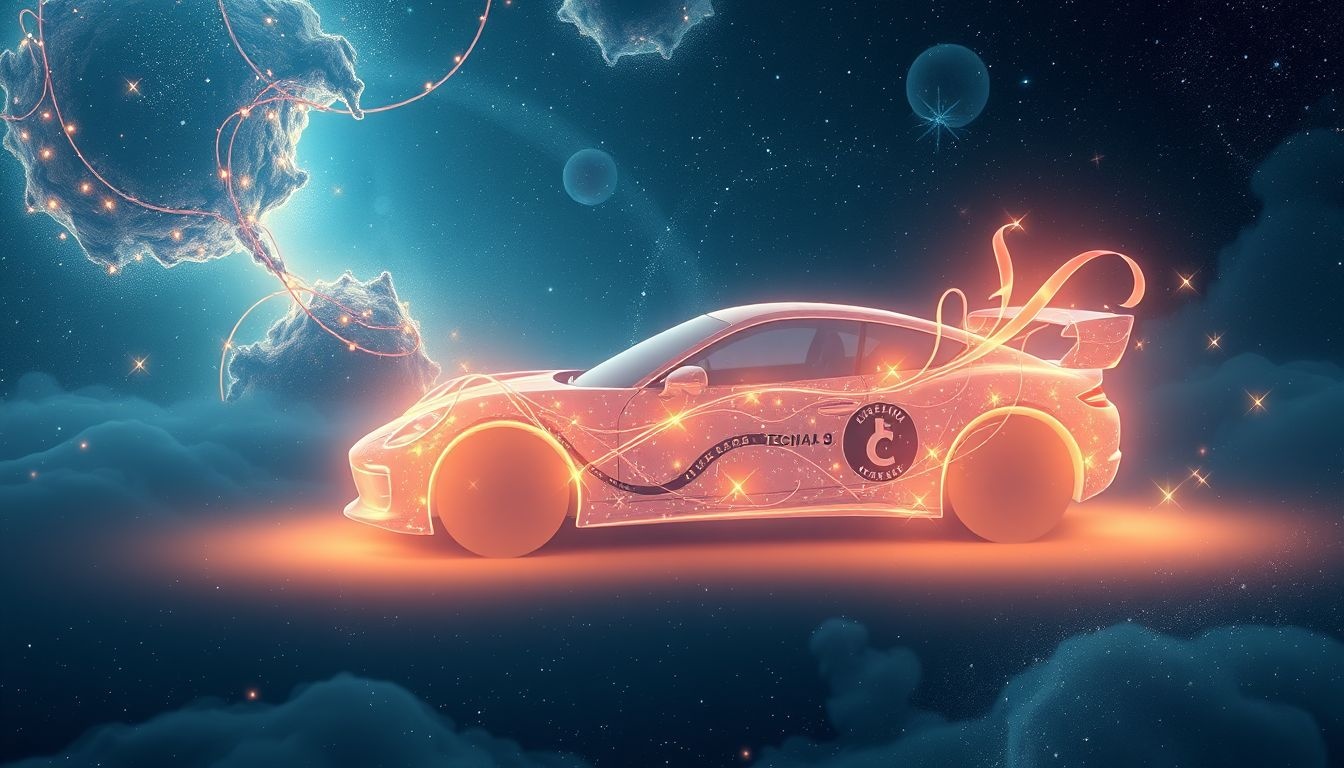 Een auto versieren symboliseert controle over je levensrichting.