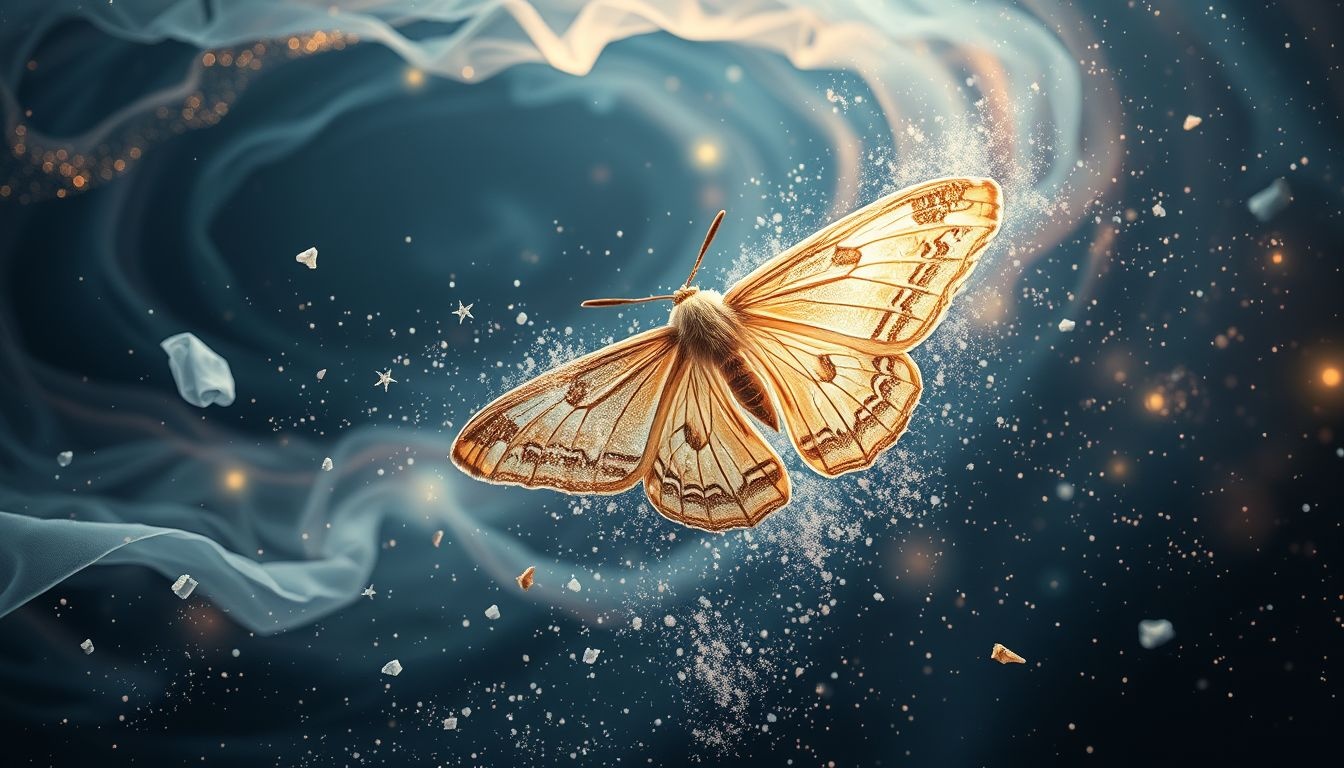 Dromen over motten die kleding eten symboliseren verwoestende zorgen.