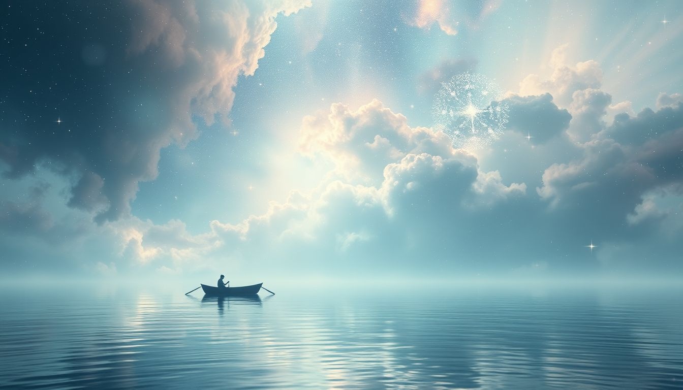 Een verlaten reddingsboot symboliseert gemiste kansen en nieuwe start.