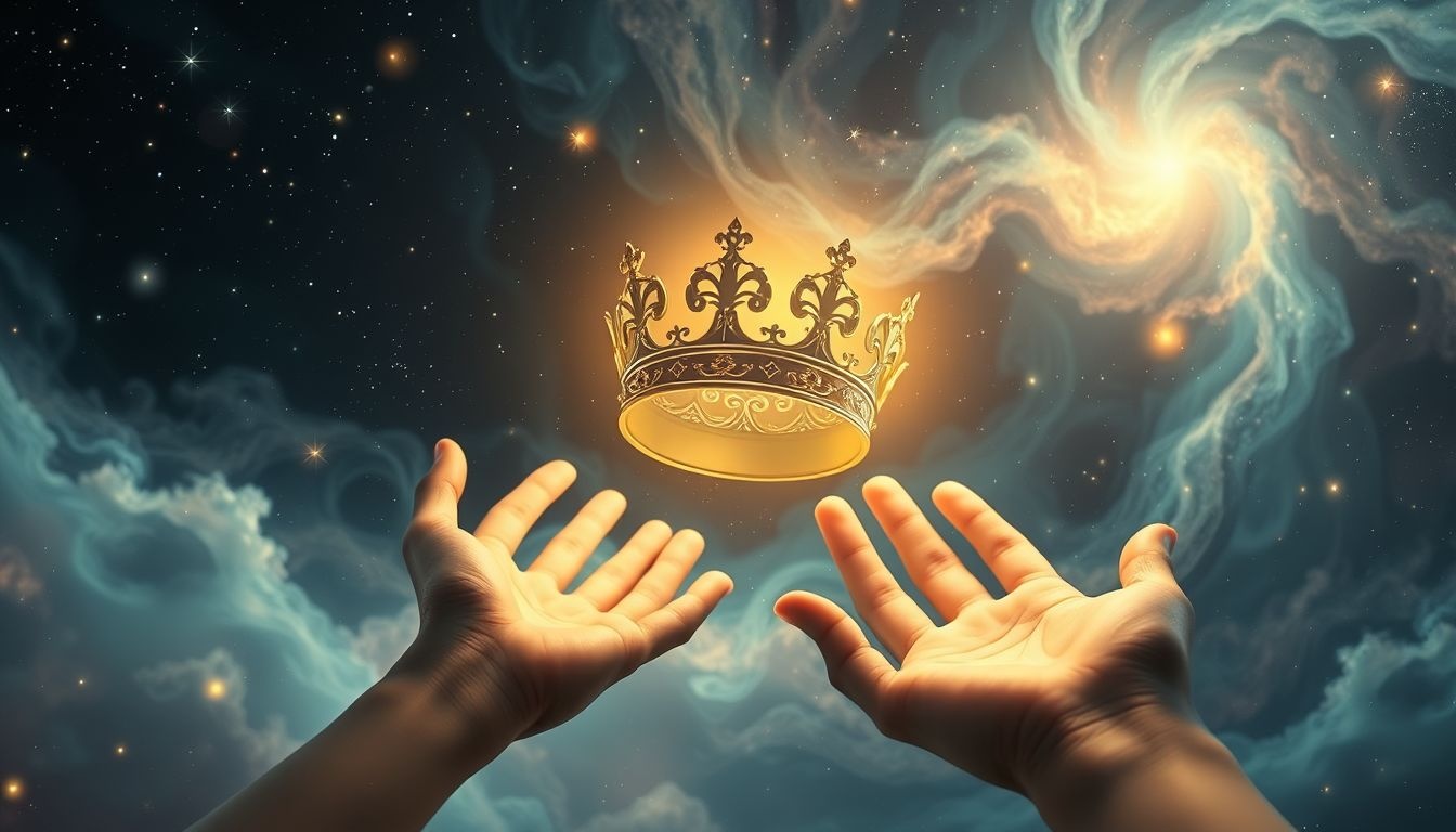 Droom 7 symboliseert verlangen naar macht door een kroon te stelen.