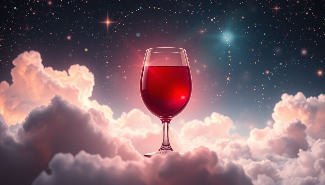 Een rood wijnglas cadeau geven symboliseert liefde en verbondenheid.