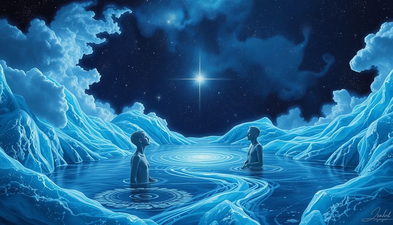 IJskoud water in dromen symboliseert vernieuwing en innerlijke zuivering.