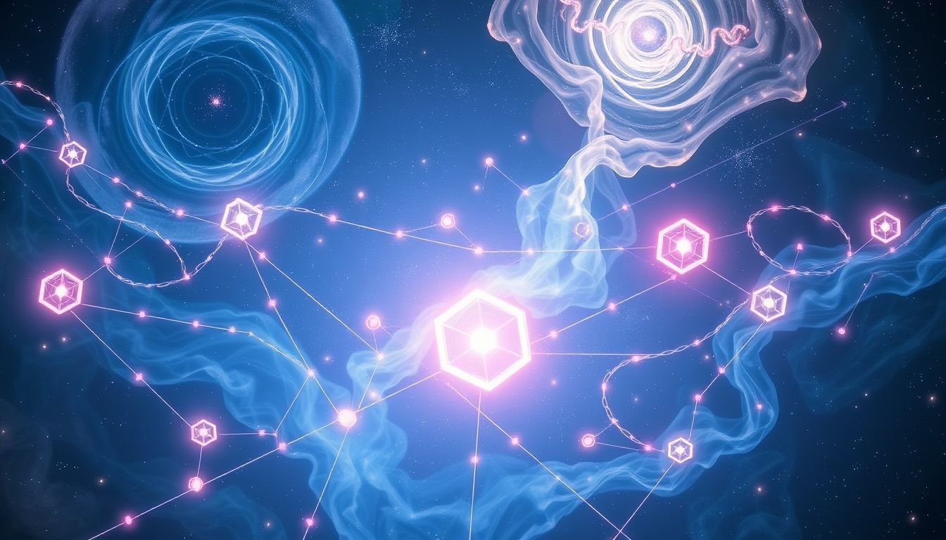 Dromen over blockchain symboliseren vertrouwen en veilige verbindingen.