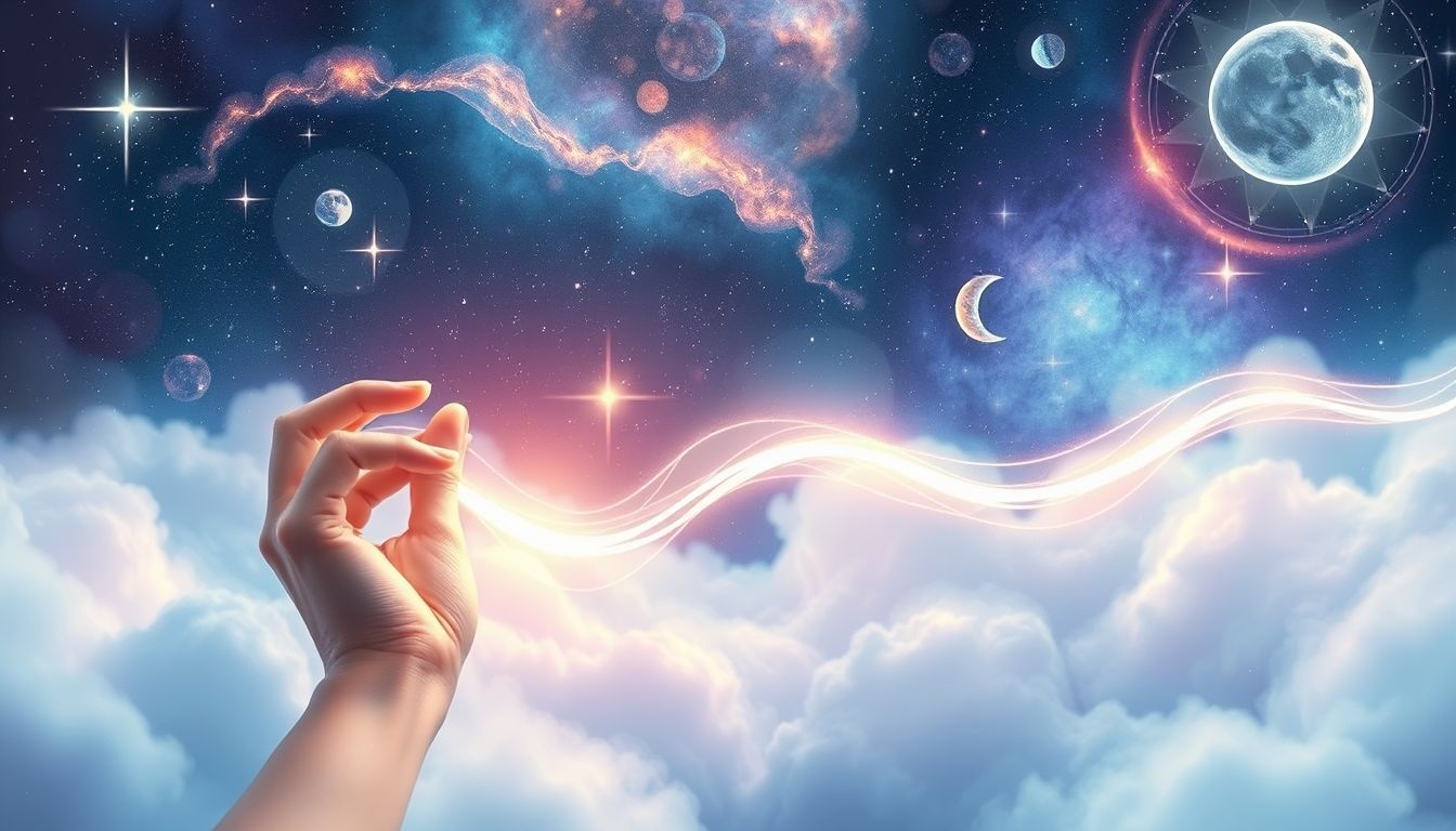 Dromen over golflijnen tekenen symboliseert creatieve controle over emoties.