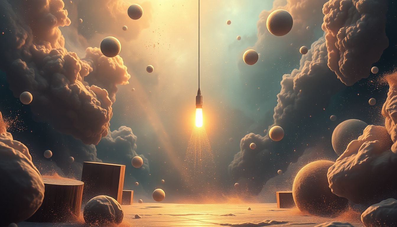 Een moeilijk bereikbare schakelaar symboliseert innerlijke blokkades en uitdagingen.