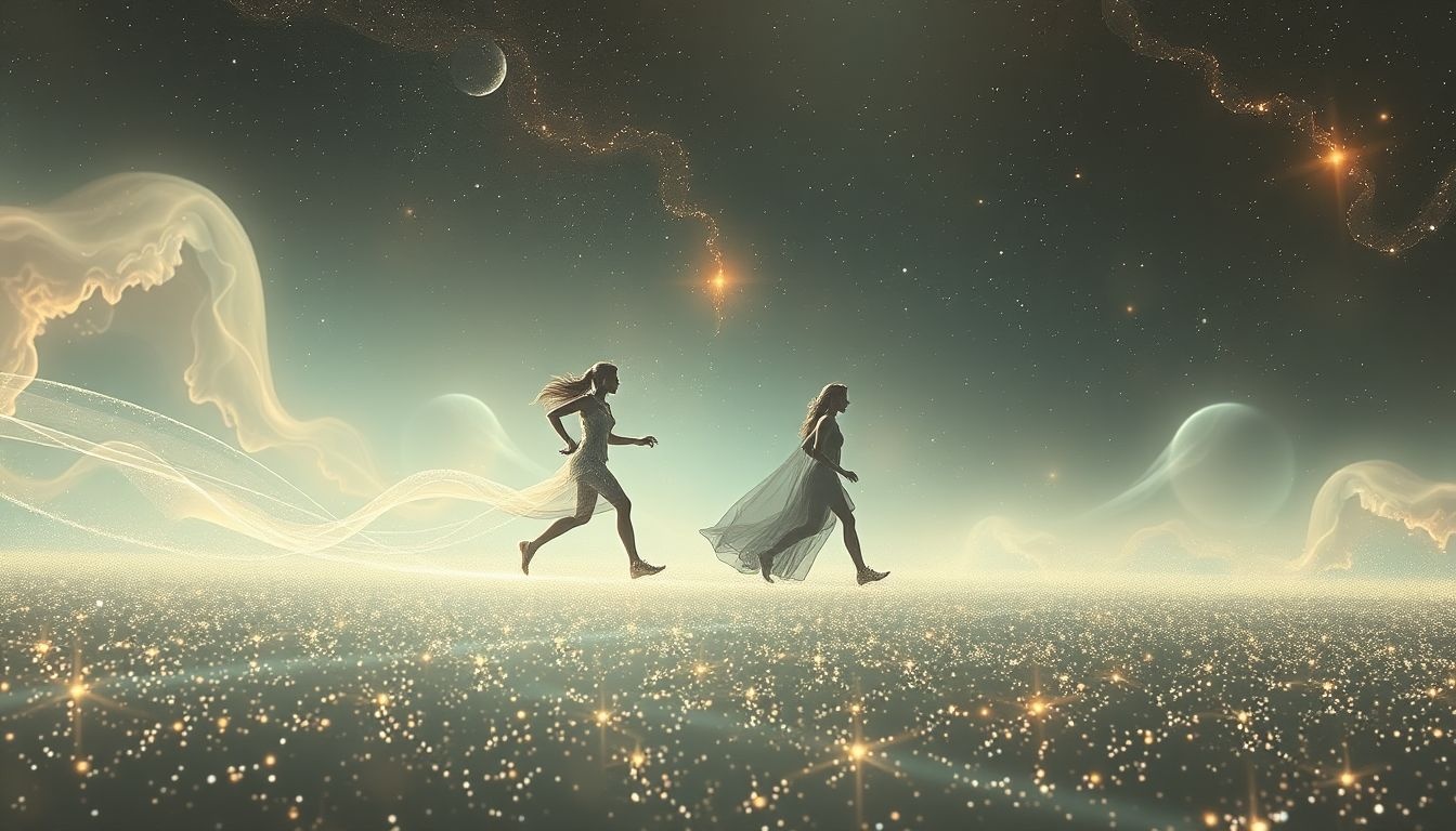 Een jogger inhalen symboliseert persoonlijke groei en vooruitgang.