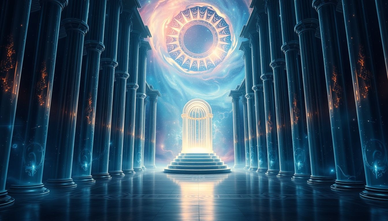 Een zaal met zuilen symboliseert kracht en innerlijke stabiliteit.