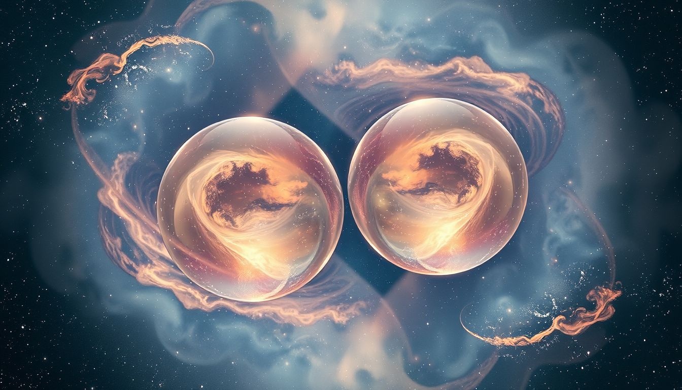 Droom over twee spiegels weerspiegelt innerlijke conflicten en zelfreflectie.