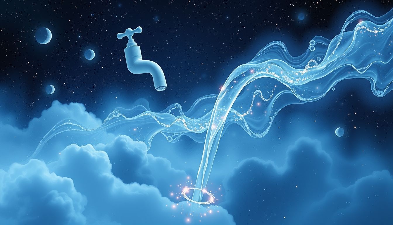 Een lekkende kraan symboliseert verwaarlozing van zelfzorg en hygiëne.