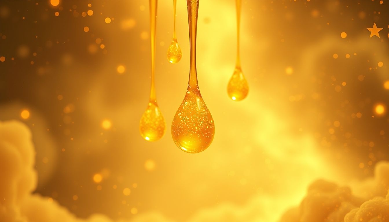 Druppels honing symboliseren zoetheid, genot en verleidelijke kansen.