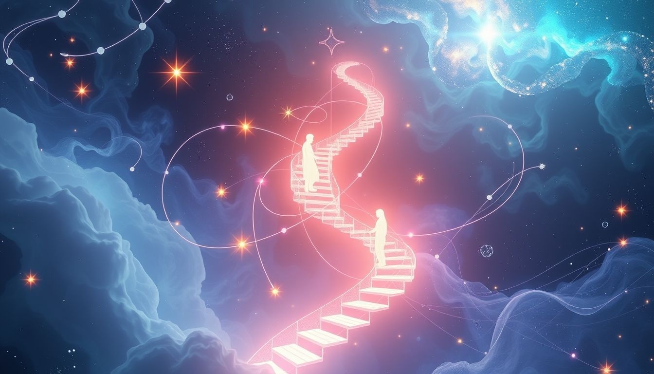 Een trappenhuis in dromen symboliseert sociale relaties en invloed.