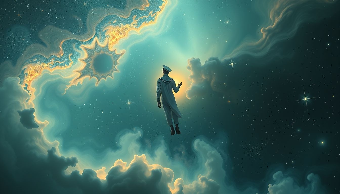 Een zeeman in uniform symboliseert moed en trouw in dromen.