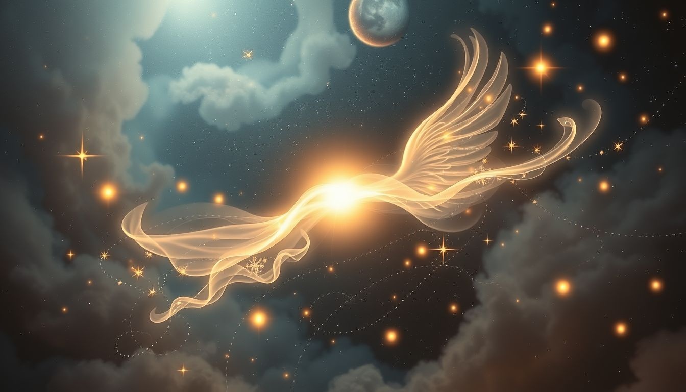 De gloed van een engel symboliseert bescherming en spirituele leiding.