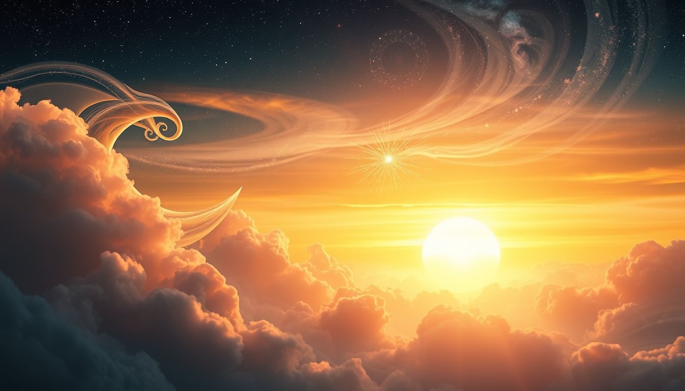 De gloed van een zonsondergang symboliseert loslaten en innerlijke rust.