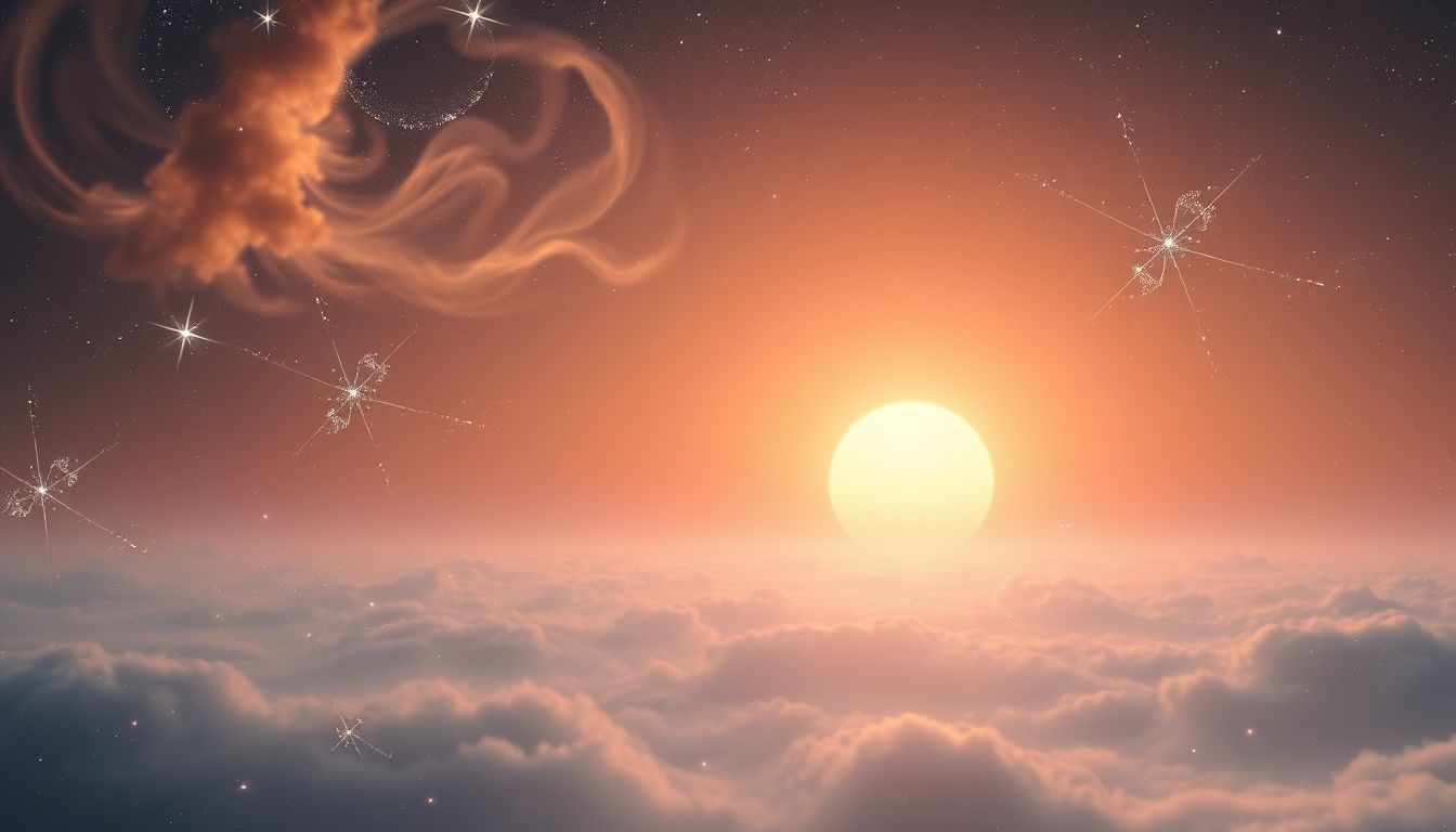 Helios die ondergaat symboliseert het einde van een levensfase.
