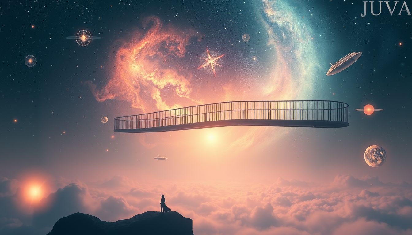 Op een voetgangersbrug staan symboliseert een nieuw perspectief in dromen.