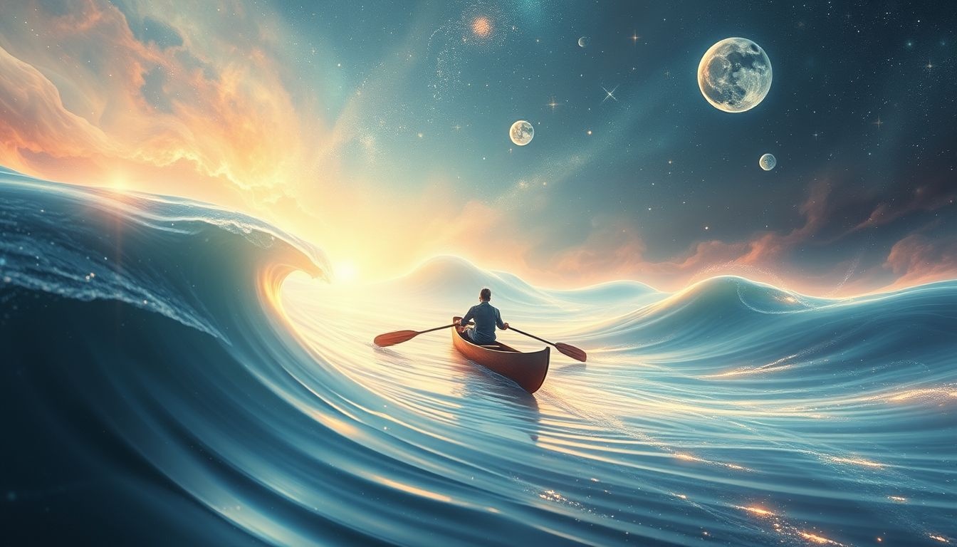 Roeien tegen de stroom symboliseert weerstand en vastberadenheid in het leven.