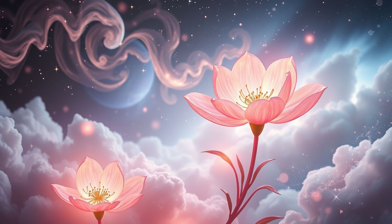 Roze bloemen dromen symboliseren liefde en hoopvolle nieuwe starts.
