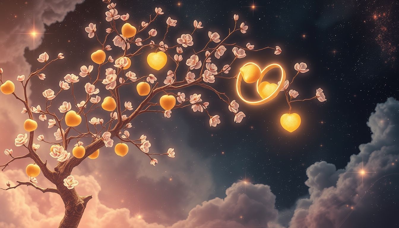 De kweepeerboom symboliseert liefde, huwelijk en voorspoed in dromen.