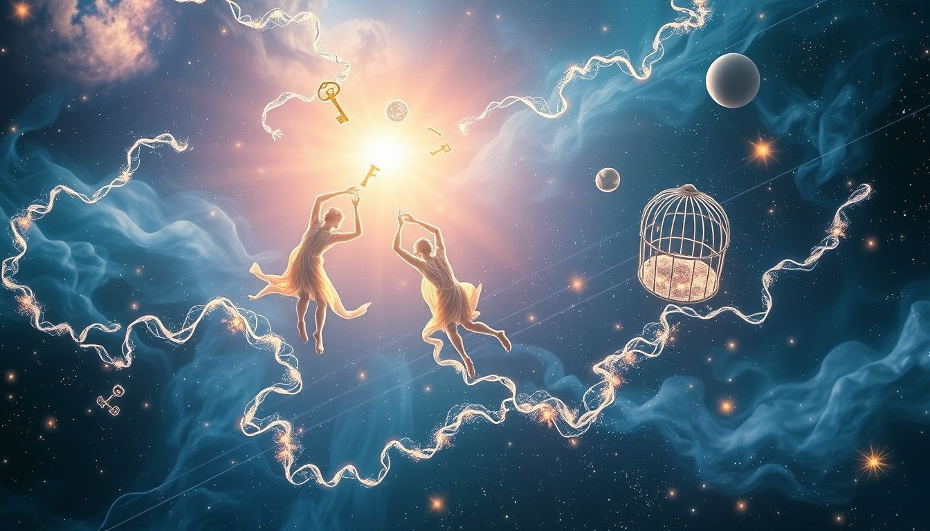 Uranus symboliseert onverwachte vrijheid en doorbraak in persoonlijke groei.