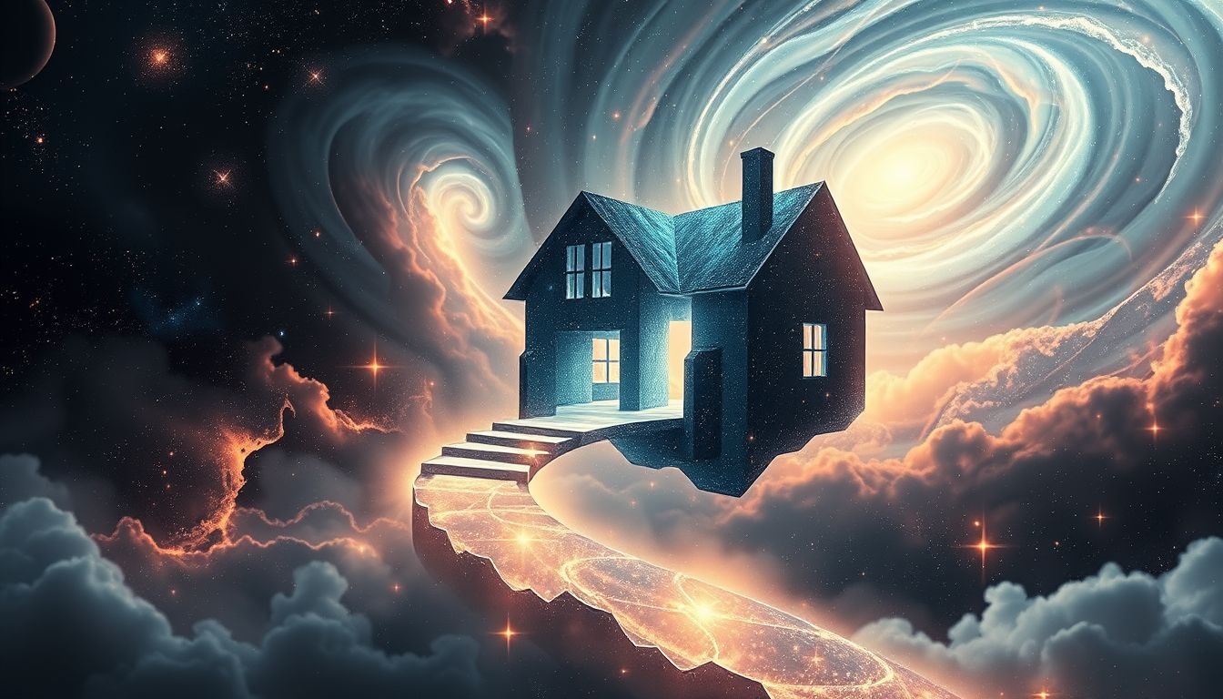 Verdwalen in een huis symboliseert innerlijke onzekerheid en levenskeuzes.